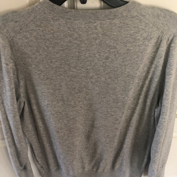 2 Crown and Ivy cardigans. Navy dotted and Solid Gray. 3/4 sleeve. - Picture 4 of 5